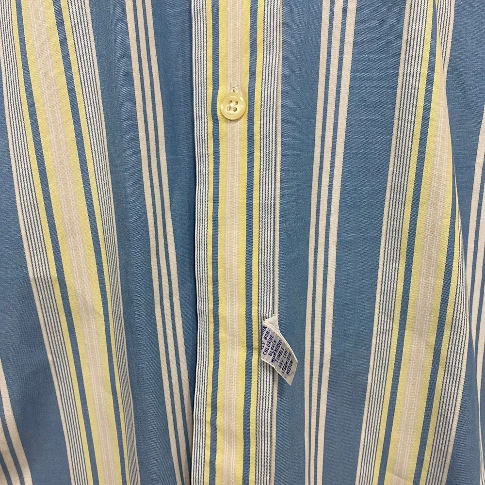 RALPH LAUREN‎ Men's Large Multicolor Striped 100% Cotton Long Sleeve Button Down